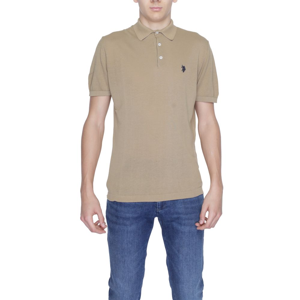 

Бежевая хлопковая футболка U.S. Polo Assn.