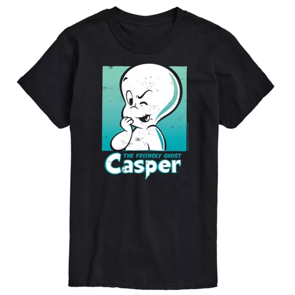 

Мужская футболка Casper с комиксным принтом Licensed Character, черный