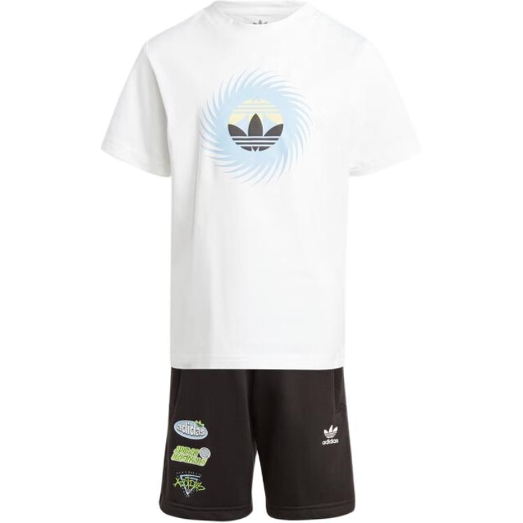 

Детская повседневная спортивная одежда Adidas, белый+черный