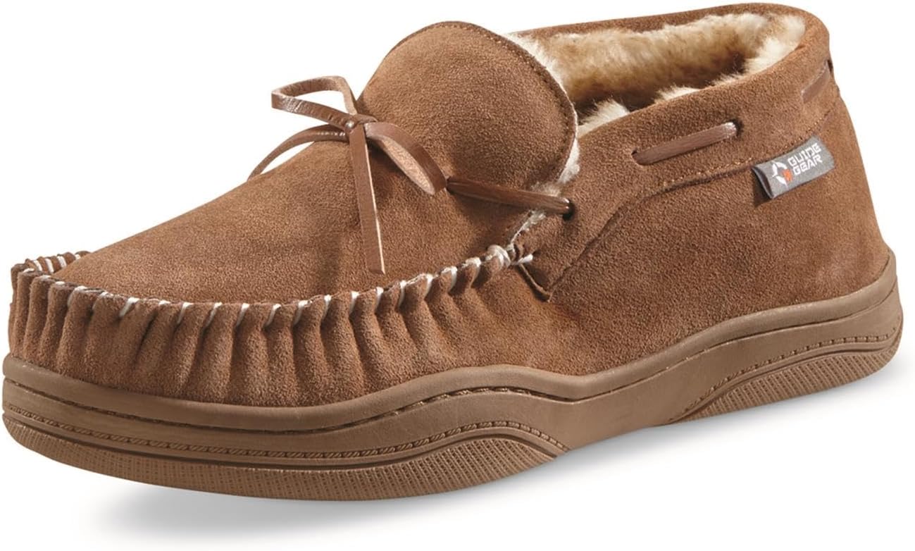 Мужские мокасины-тапочки Guide Gear из замши, стиль Чакка, для дома и улицы, Spice — фото 2