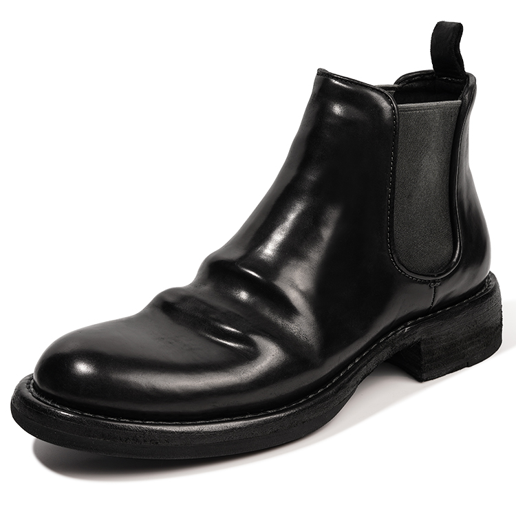 Dreambox Дримбо короткие черные глянцевые челси на каблуке 3,5 см, цвет Black Shiny — фото 2