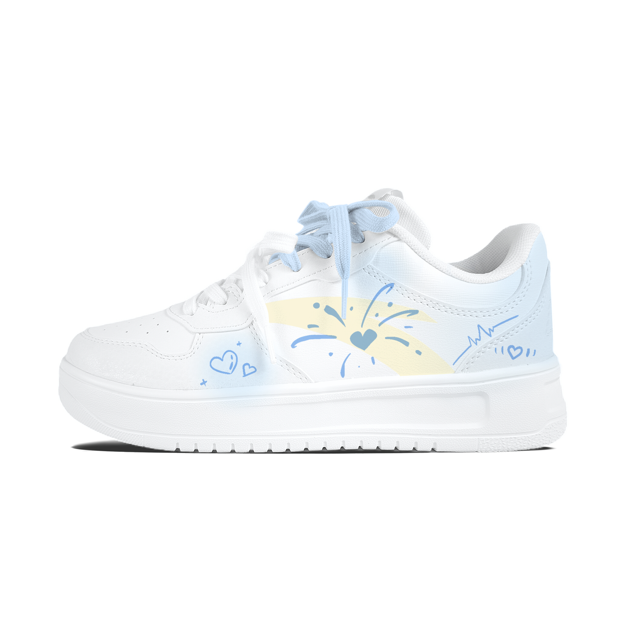 

ANTA Легкие сине-желтые противоскользящие скейтерские кроссовки Unisex с защитой от истирания