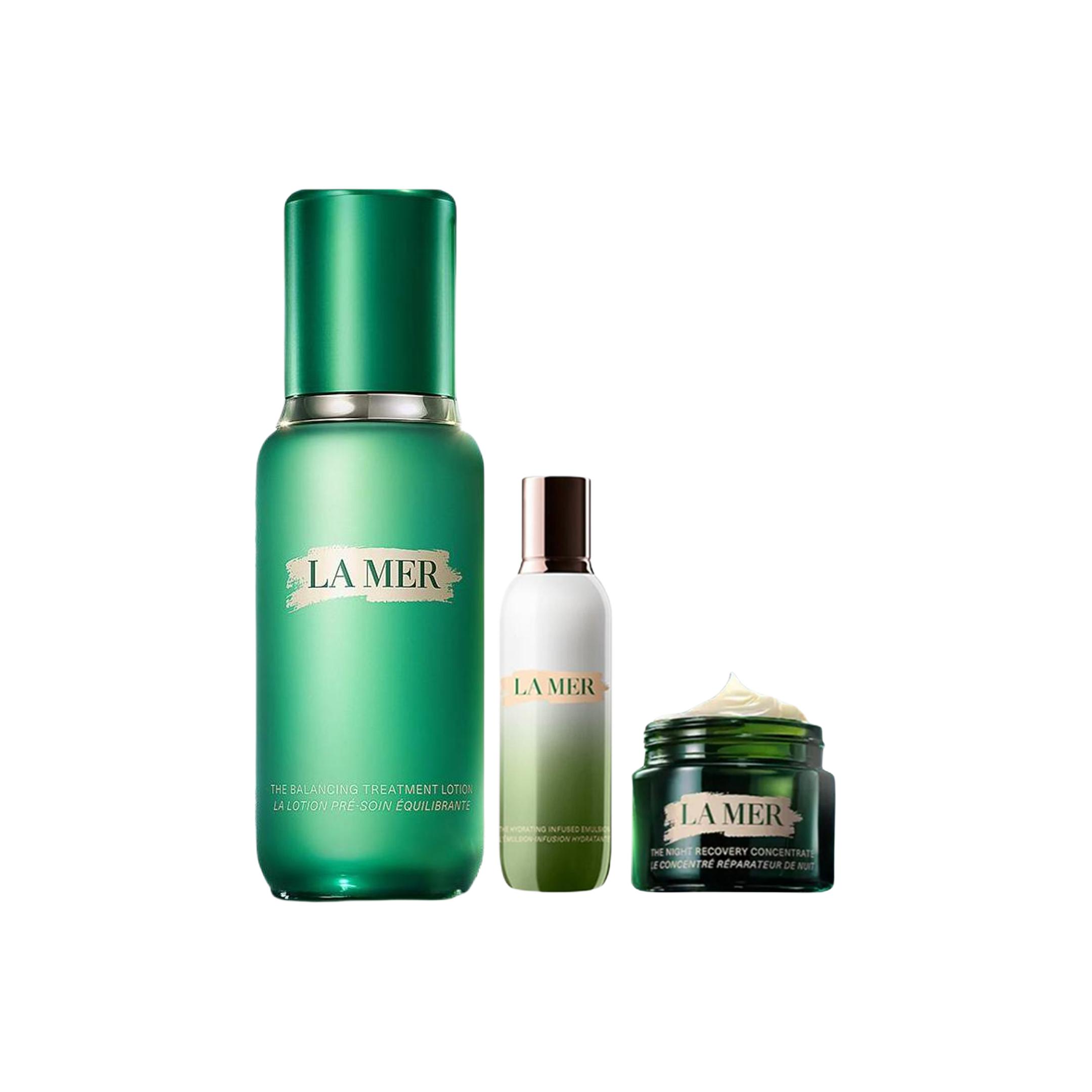 

HAILANZHIMI эссенция-лосьон Radiant Balance набор для ухода за кожей увлажняющий успокаивающий 150мл+125мл+50мл LA MER, Three-Piece Set: Balance Repairing Essence 150ml+Repairing Lotion 50ml+Concentrated Repairing Cream 15ml