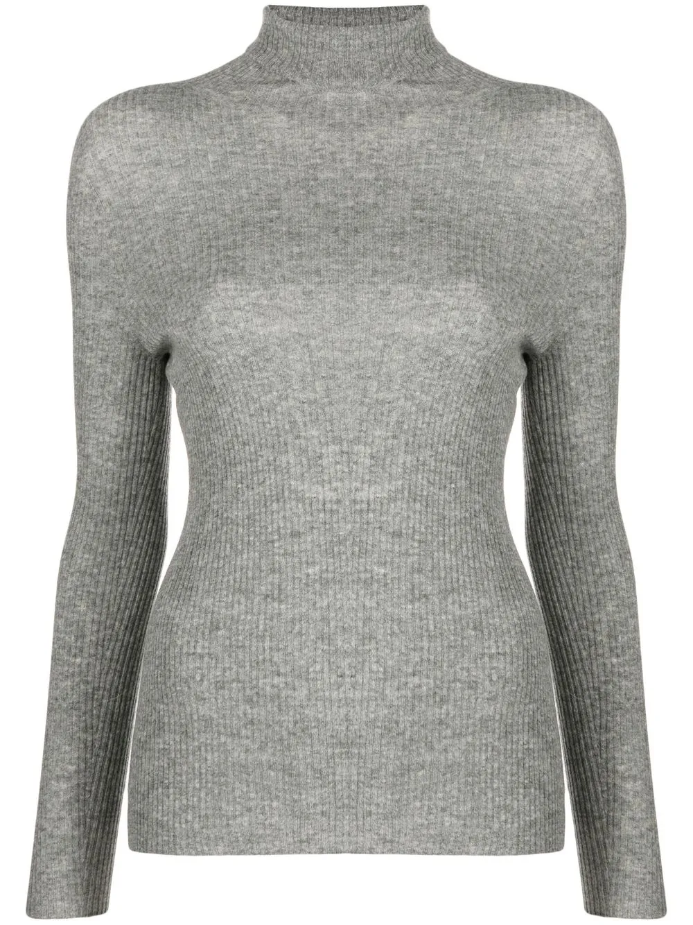 

Джемпер с высоким воротником в рубчик Fabiana Filippi, серый