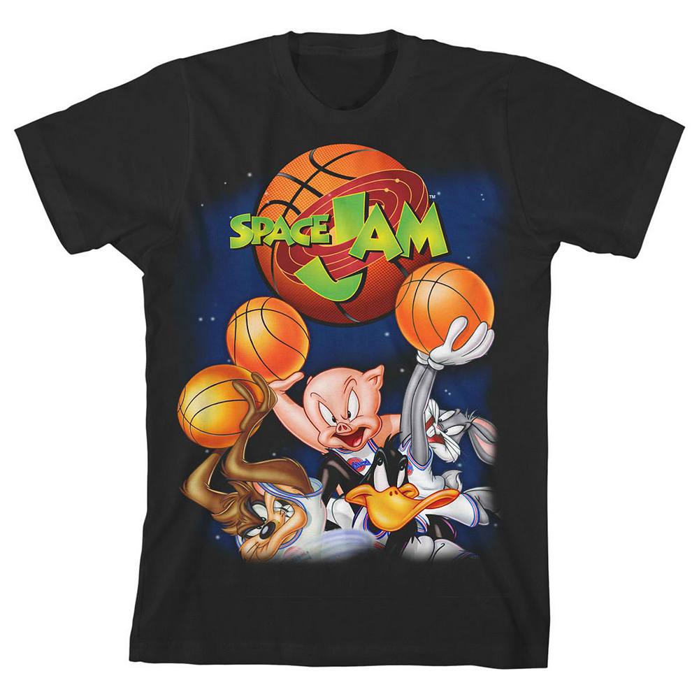 

Футболка с рисунком Space Jam для мальчиков 8–20 лет Licensed Character, черный