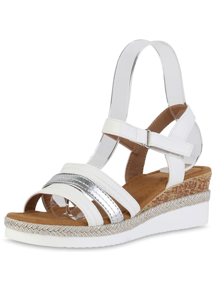 

Сандалии на плоской подошве VAN HILL, цвет weiss silber metallic