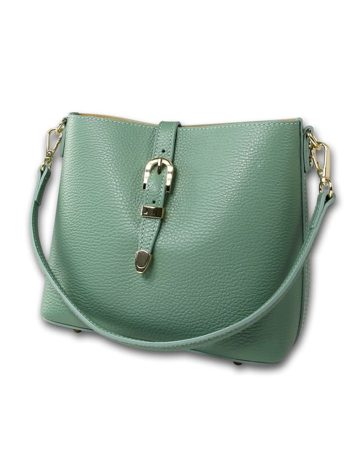 

Кожаная сумка через плечо Toscanto, цвет шалфейный, примерно 23 см Toscanto