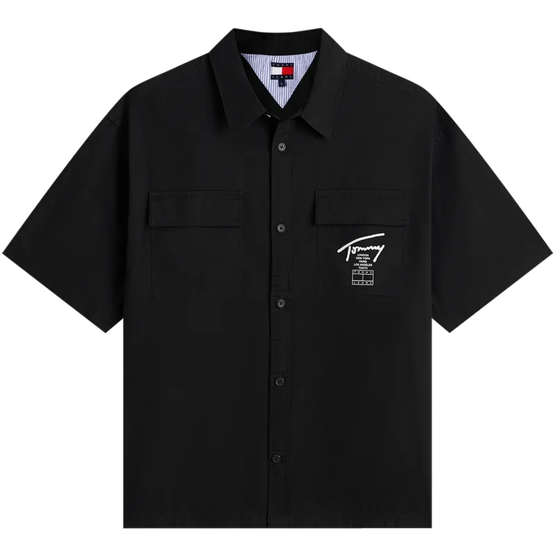 Рубашка мужская Lapel Moderate Workwear Tommy Hilfiger, черный bds