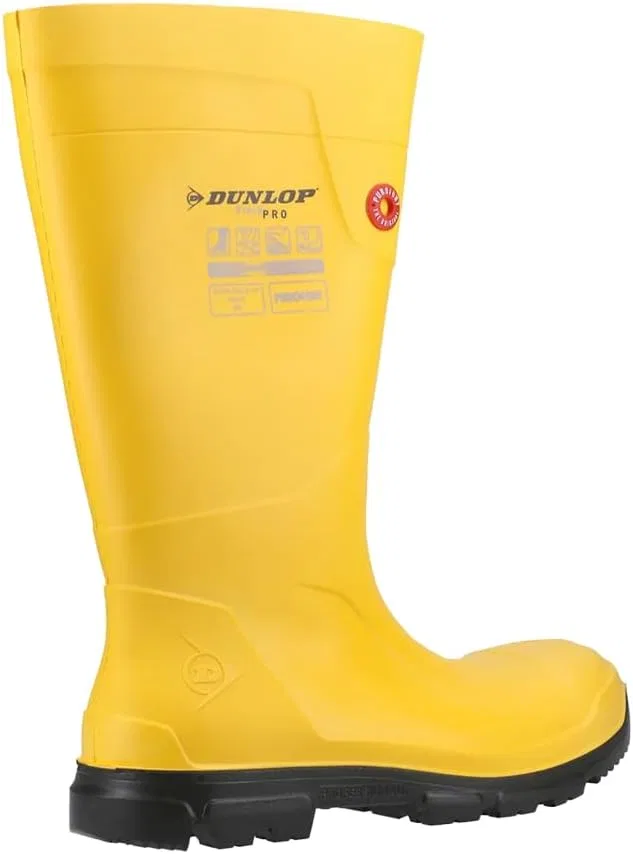 Ботинки Dunlop Purofort Fieldpro Wellington, Yellow / Black — фото 2