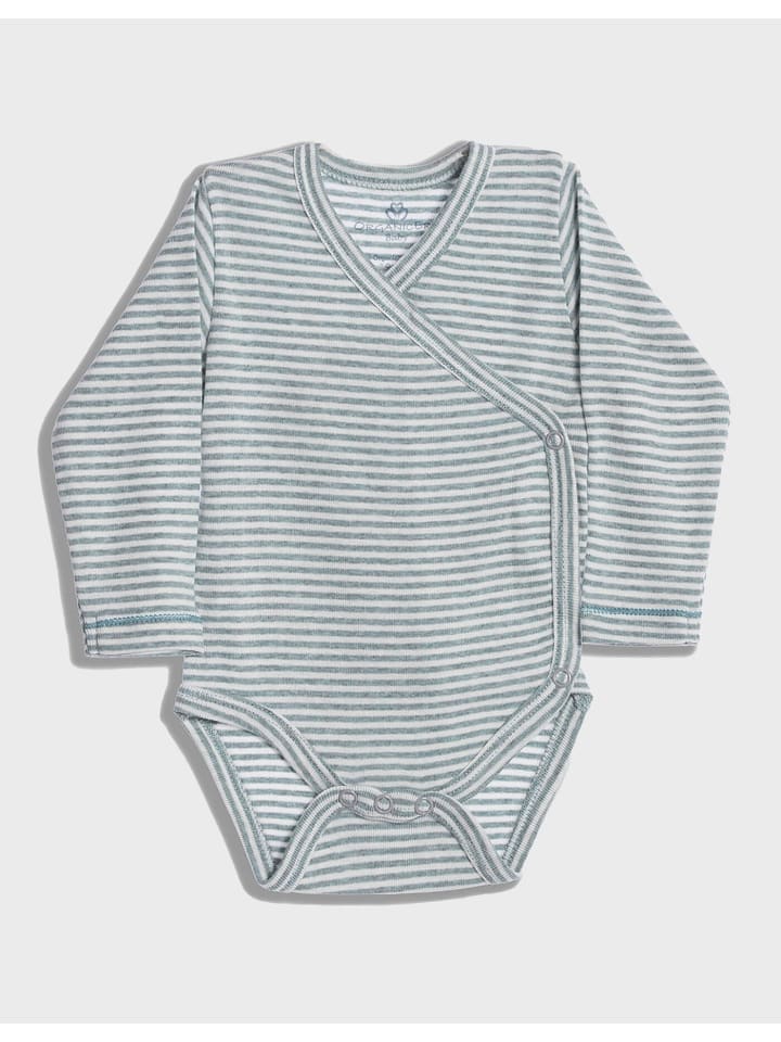 

OrganicEra Детский боди с длинными рукавами в стиле пеленки, бирюзового цвета