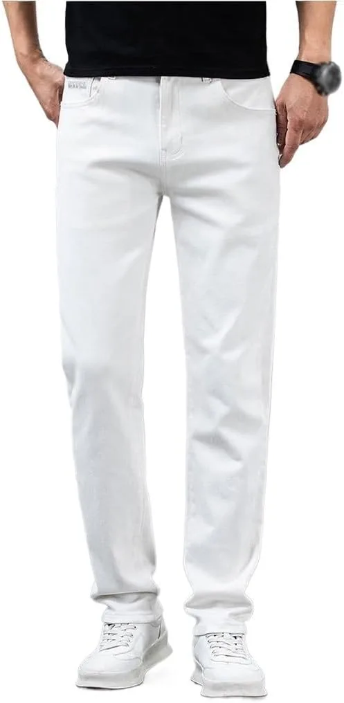 

Белые джинсы slim fit straight leg SIDUFHAOPKLL