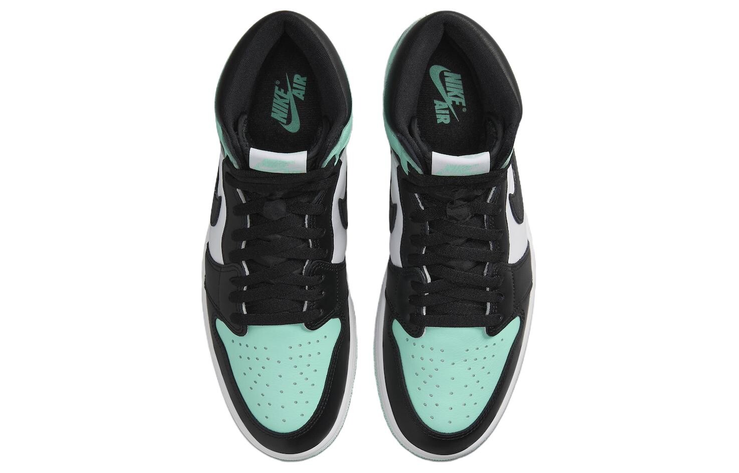 Jordan Air Jordan 1 винтажные баскетбольные кроссовки мужские, Black/Green — фото 4