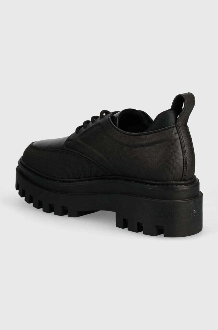 Обувь Calvin Klein Jeans FLATFORM LACEUP DERBY MG MTL, черный — фото 4