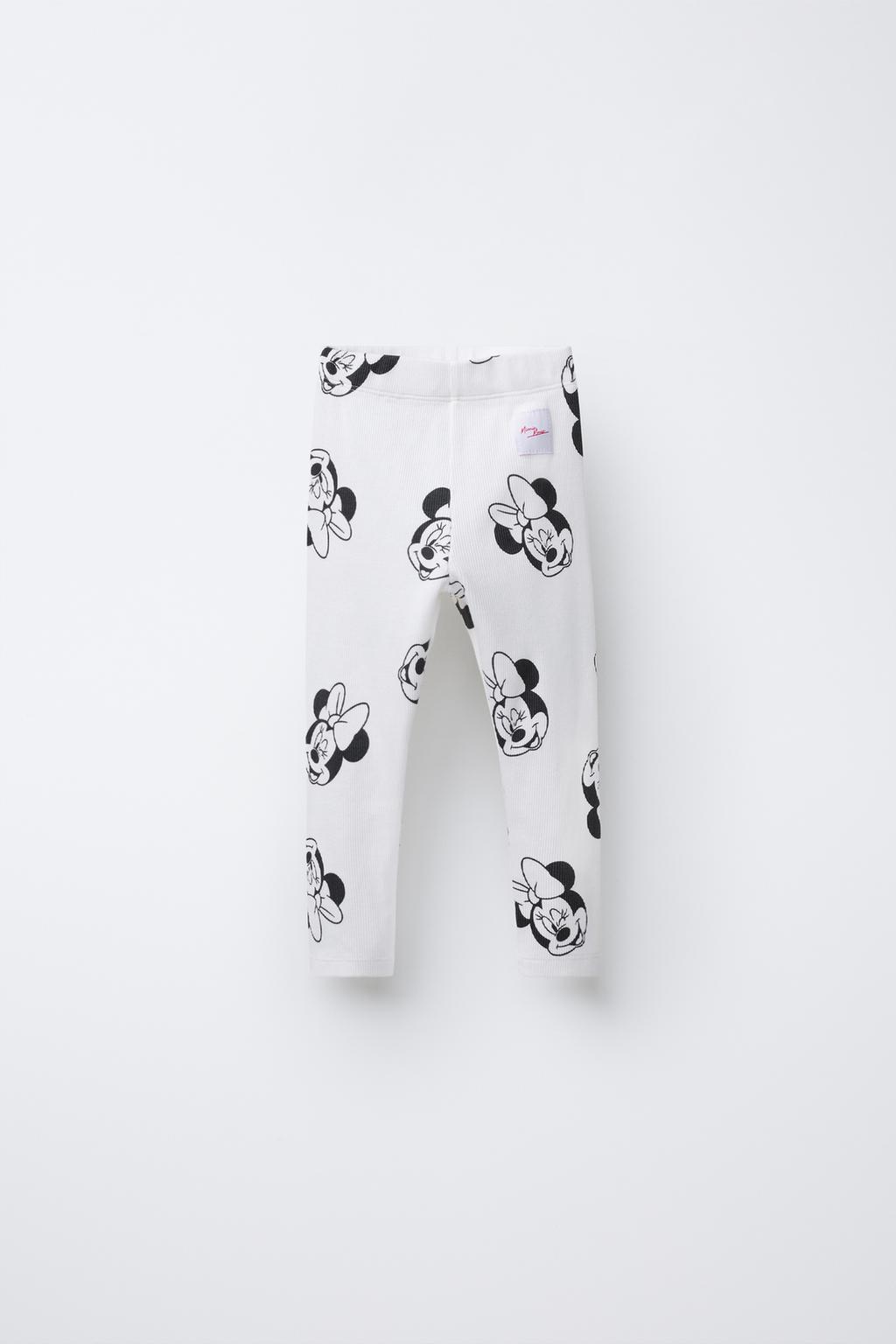 

Леггинсы в рубчик с рисунком минни маус disney ZARA, экрю
