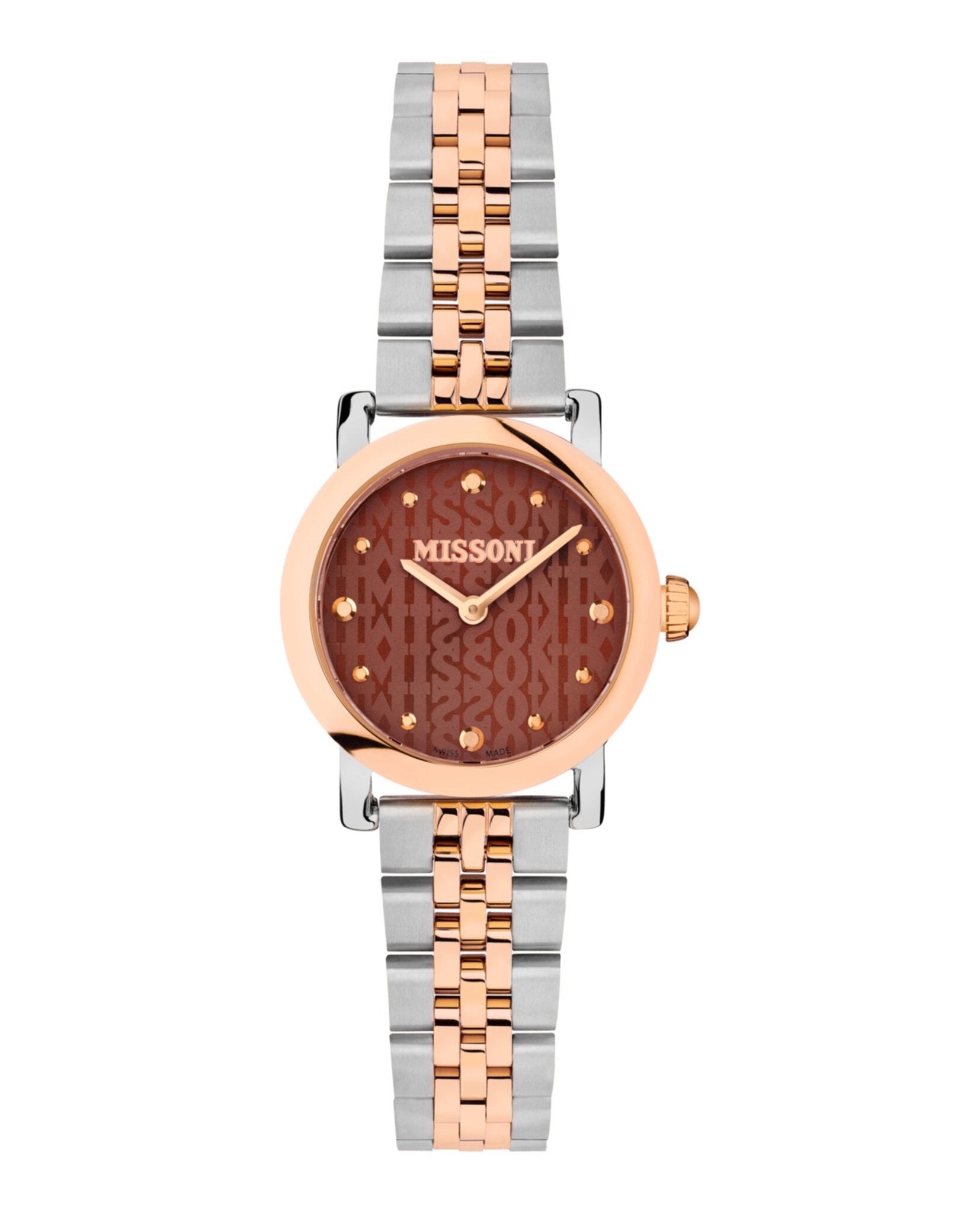 

Часы Missoni Mini Monogram, цвет rose gold/silver/two tone/brown