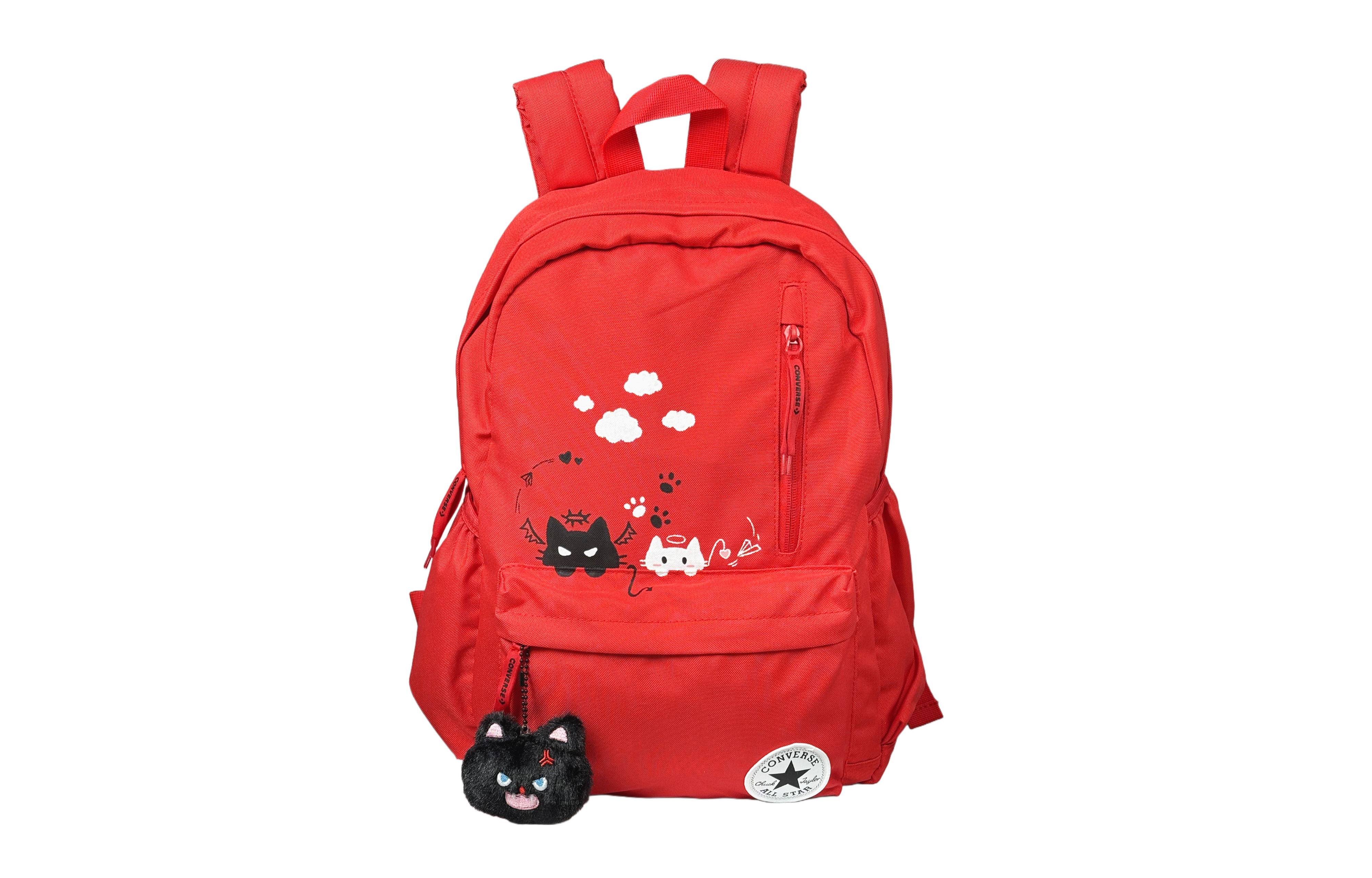 

Converse Средний унисекс красный рюкзак из полиэстера, Meowth Tales