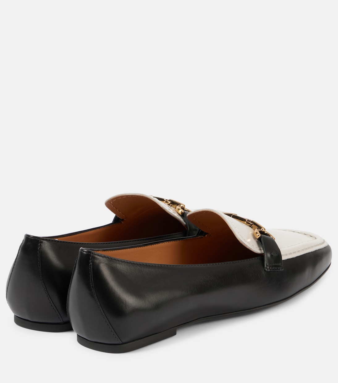 Кожаные мокасины Tod's, Nero+Bianco Calce — фото 3