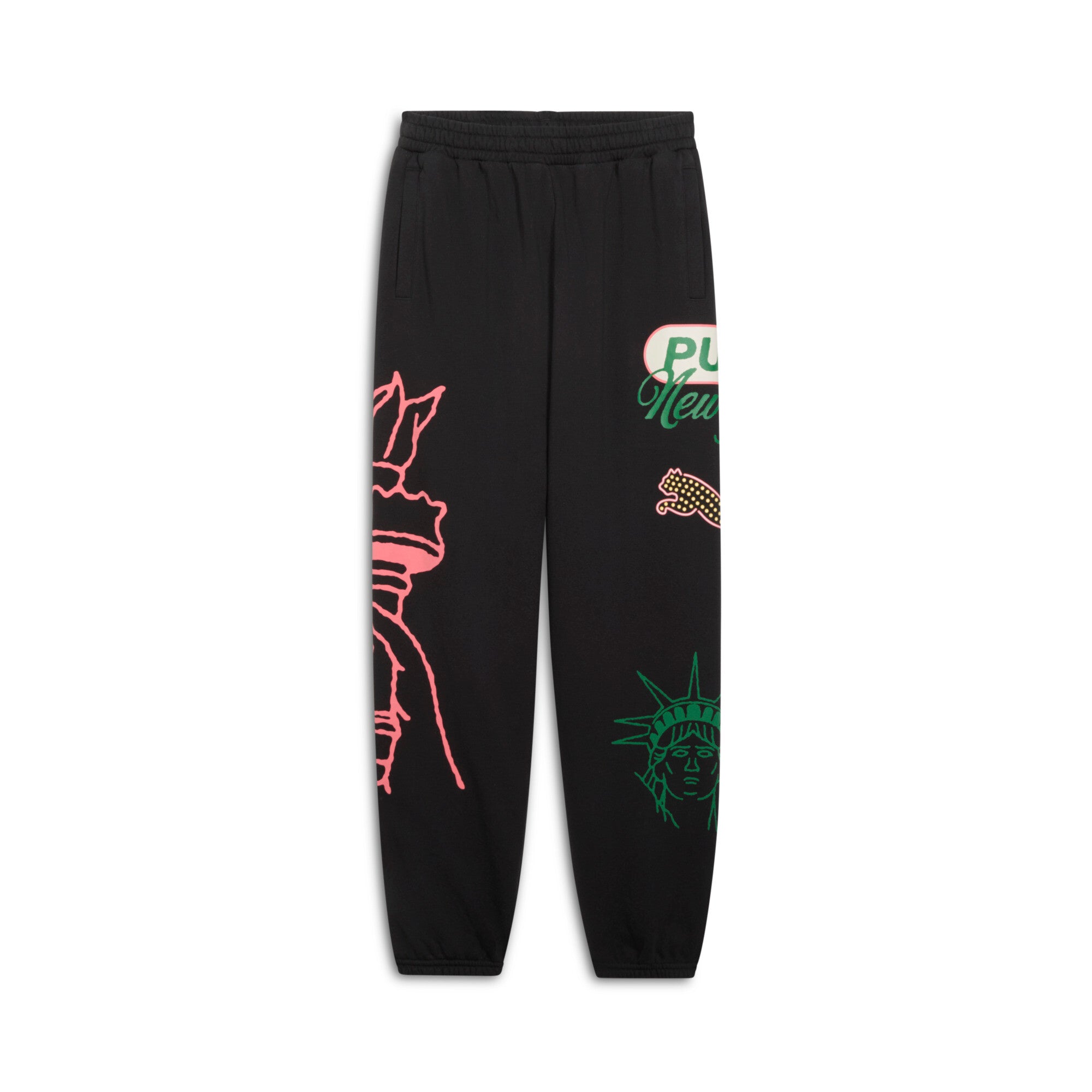 

Мужской гардероб PUMA Essentials Bright Lights NYC Флагманские спортивные штаны, черный