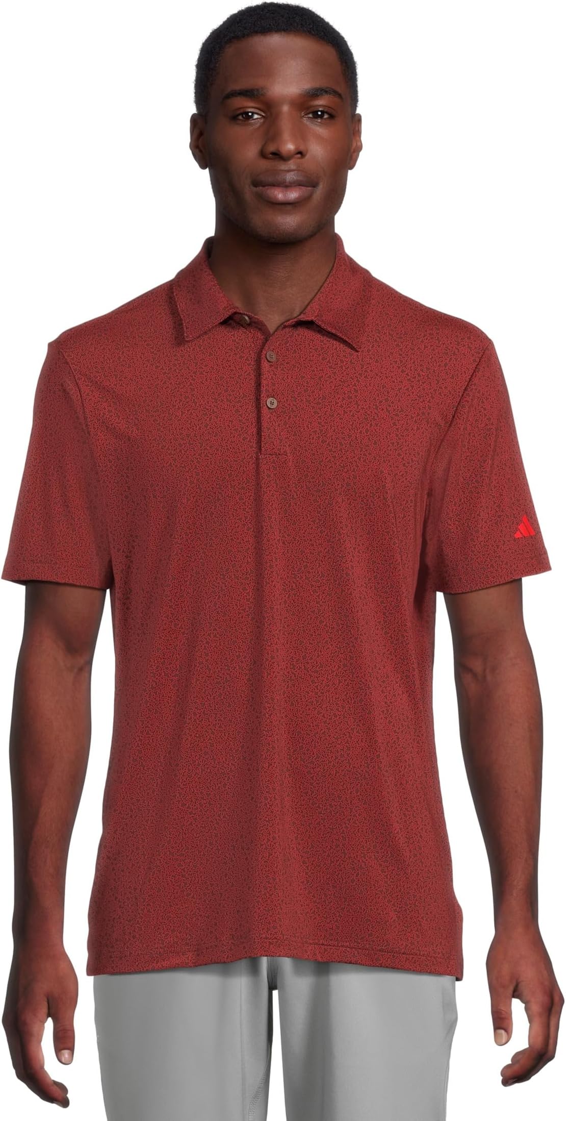 

Футболка adidas Golf Ultimate365 Mini Bunker Golf Polo Shirt, цвет Aurora Ruby S25