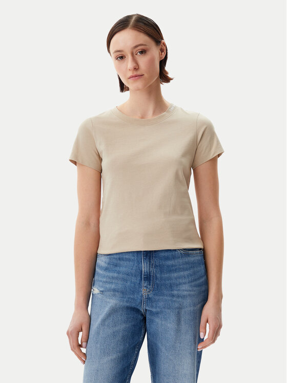 

Футболка обычного кроя Logo J20J225540 Calvin Klein Jeans, бежевый