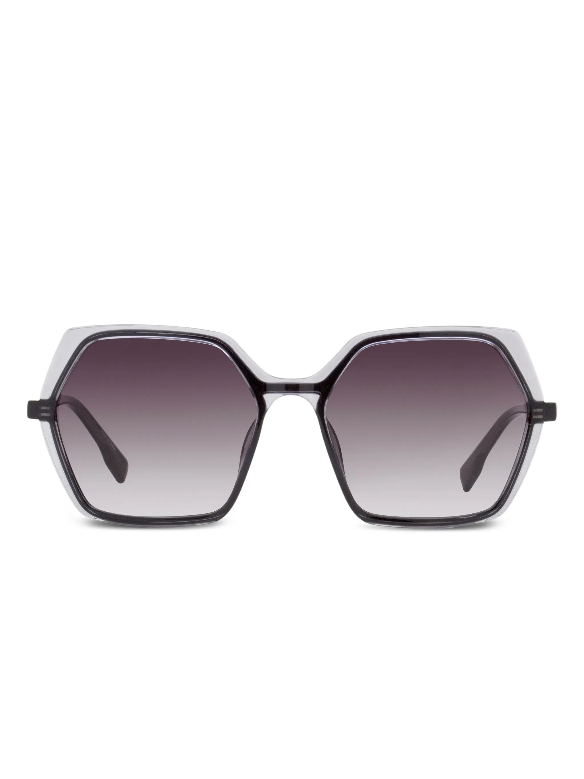 

Солнцезащитные очки в геометричной оправе Karl Lagerfeld, серый