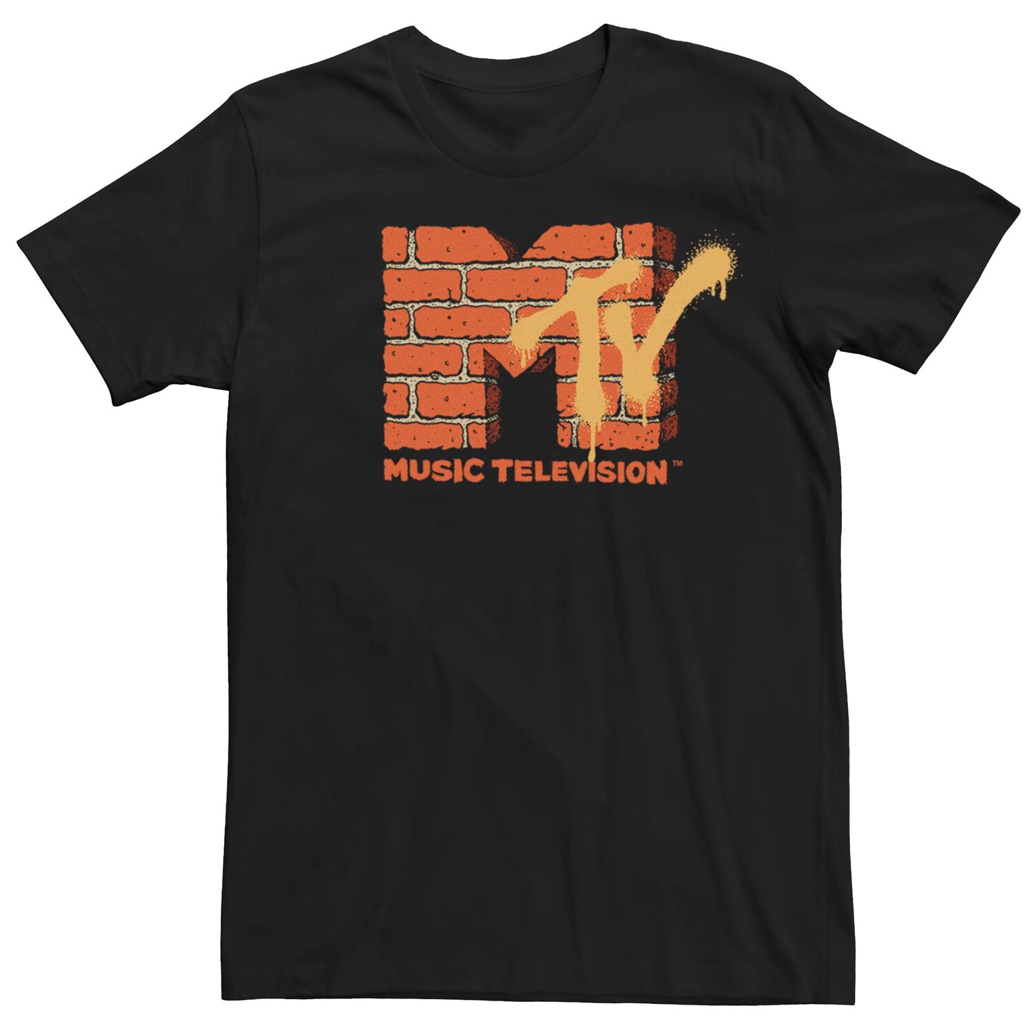 

Мужская футболка с логотипом MTV Brick Licensed Character, черный