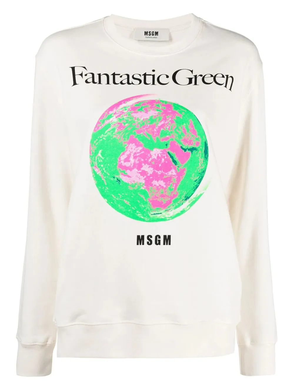 

Толстовка с принтом глобуса MSGM, нейтральный