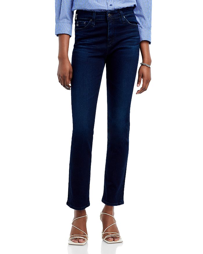 

Джинсы Mari средней посадки Slim Straight AG, синий