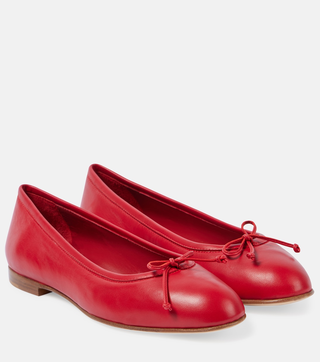 Балетки Veralli Verona из кожи Manolo Blahnik, красный