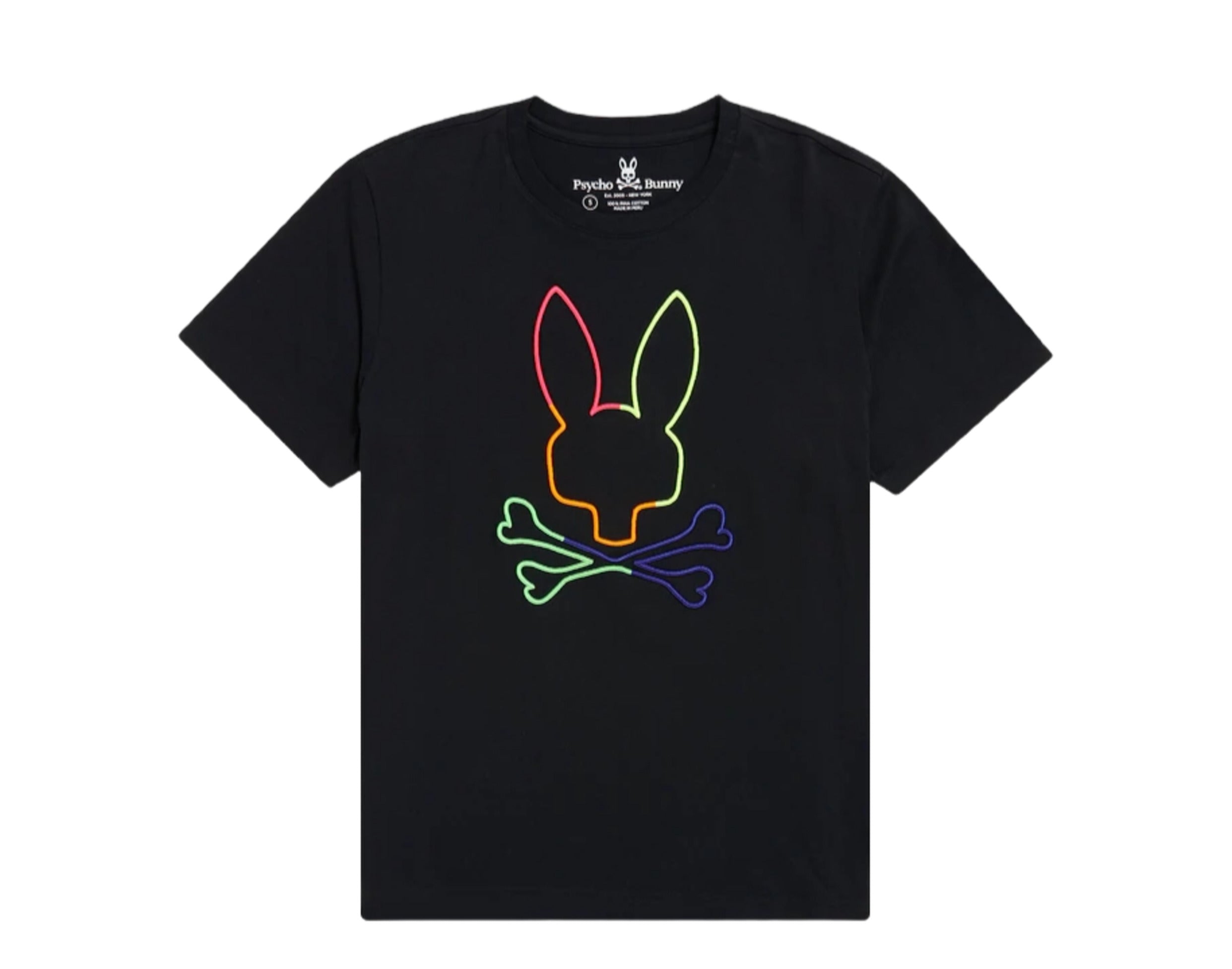 

Детская черная футболка Psycho Bunny Leo Bunny B0U245S1PC-BLK, черный