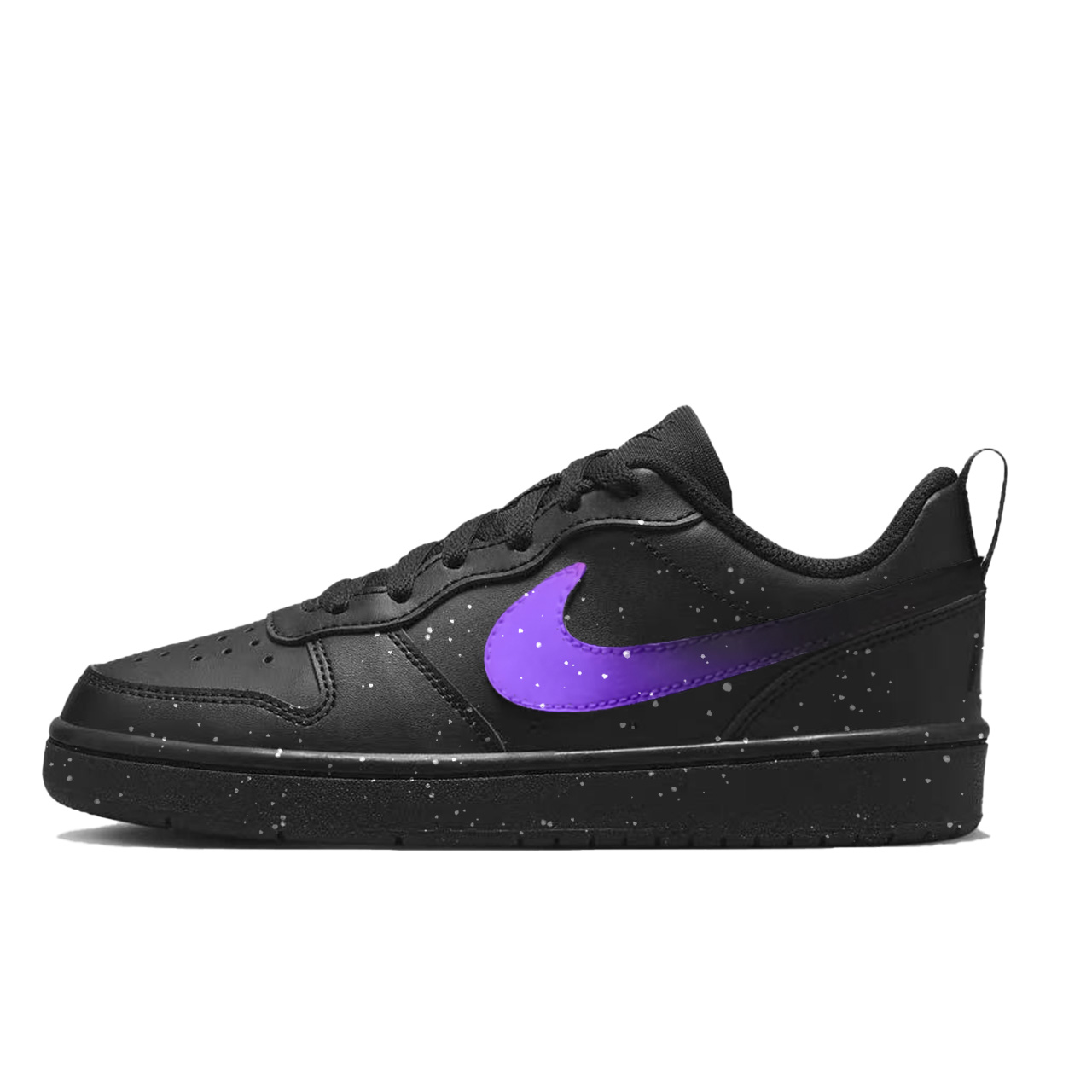 

Court Borough Purple Firefly нескользящие лоу-топ скейтборд кроссовки Black Purple Kids' Nike, черный фиолетовый
