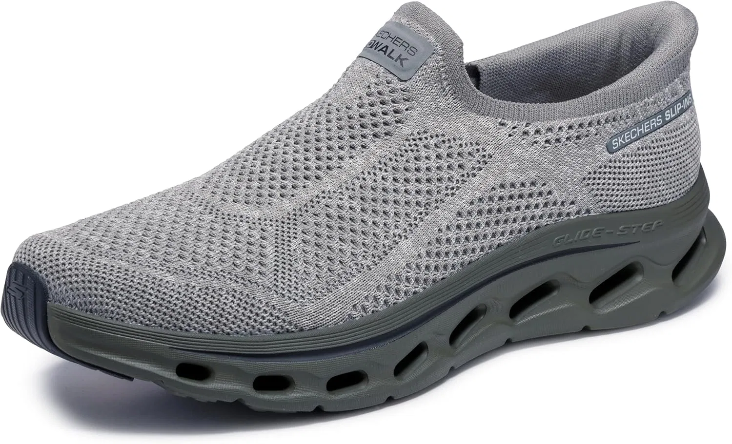 Мужские кроссовки Skechers Go Walk Glide Step 2.0 Caleb Hands Free Slip-ins Trainers, серый — фото 3