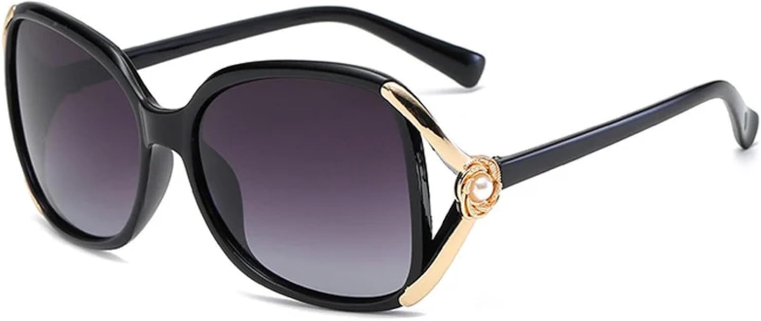 

Премиальные роскошные овальные солнцезащитные очки для женщин и мужчин в стиле ретро с крупной оправой, для уличной фотографии и съемки на открытом воздухе, с защитой от УФ-излучения UV400 generic, Black Gray