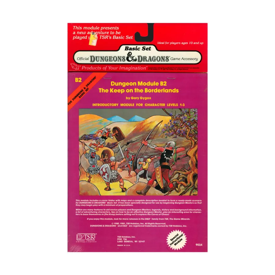 

Модуль Keep on the Borderlands (Rare, Hanger Card Edition), Basic Dungeons & Dragons (Original Edition) - Modules & Adventures - B Series