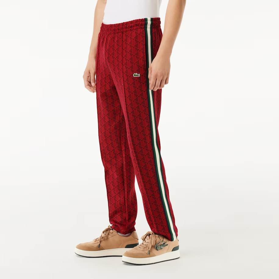 LACOSTE Вязаные спортивные штаны мужские красные — фото 3