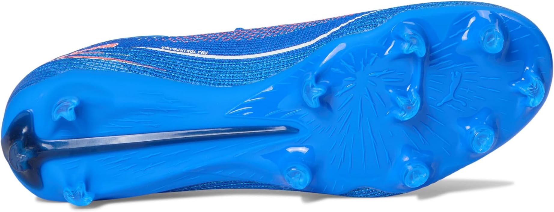 Кроссовки PUMA Men's Ultra 6 Pro Firm, Artificial Ground Soccer Cleats, Ultra Blue/White/Glowing Red — фото 3