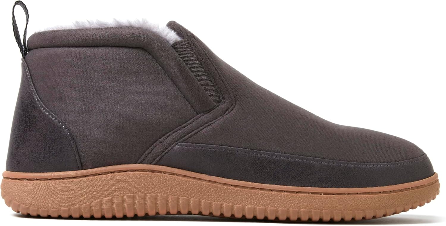 Мужские ботинки Dearfoams Spencer из микрозамши для дома и улицы с флисовой подкладкой, Pavement — фото 2