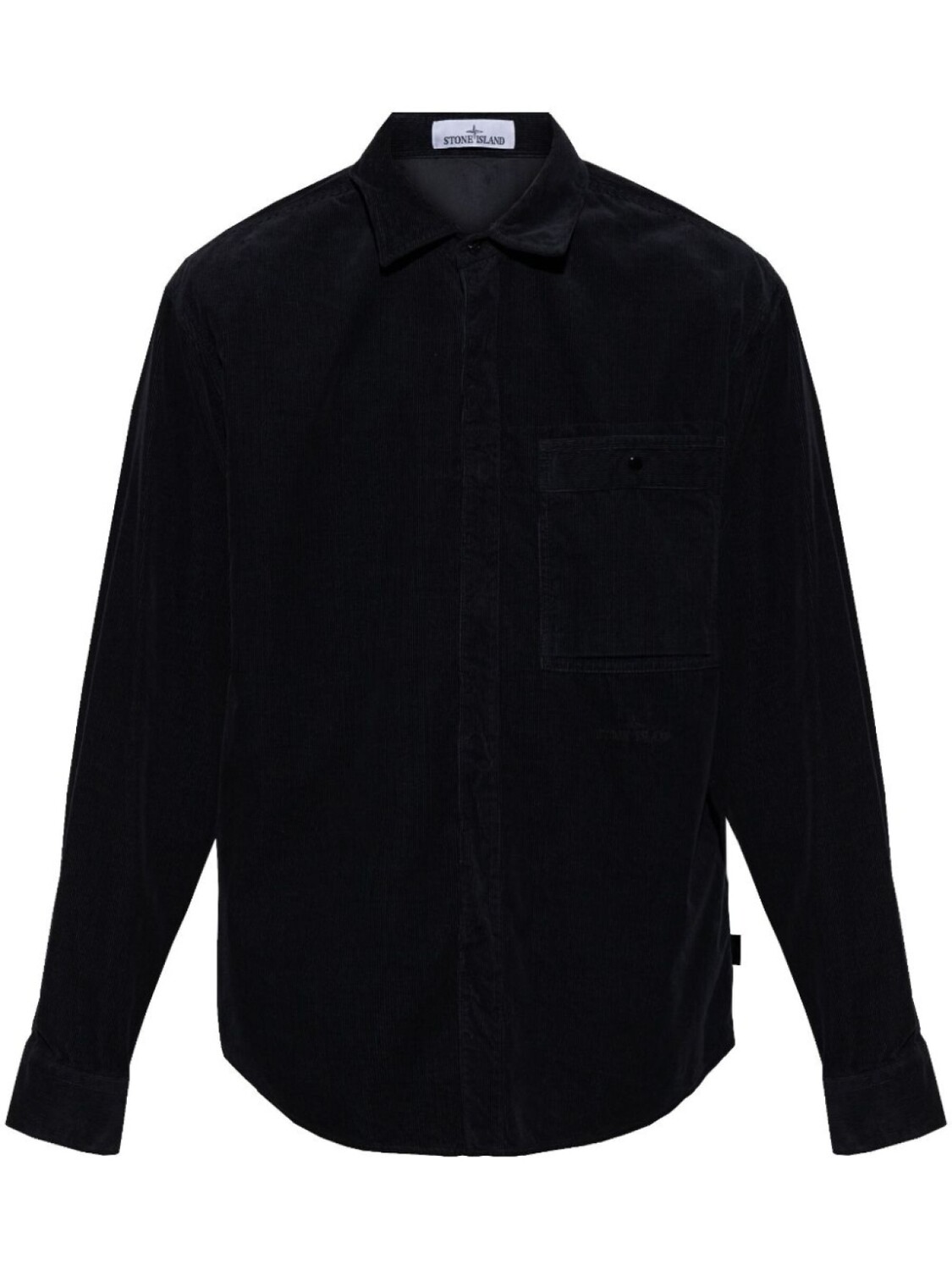

Рубашка Stone Island из микровельвета, синий