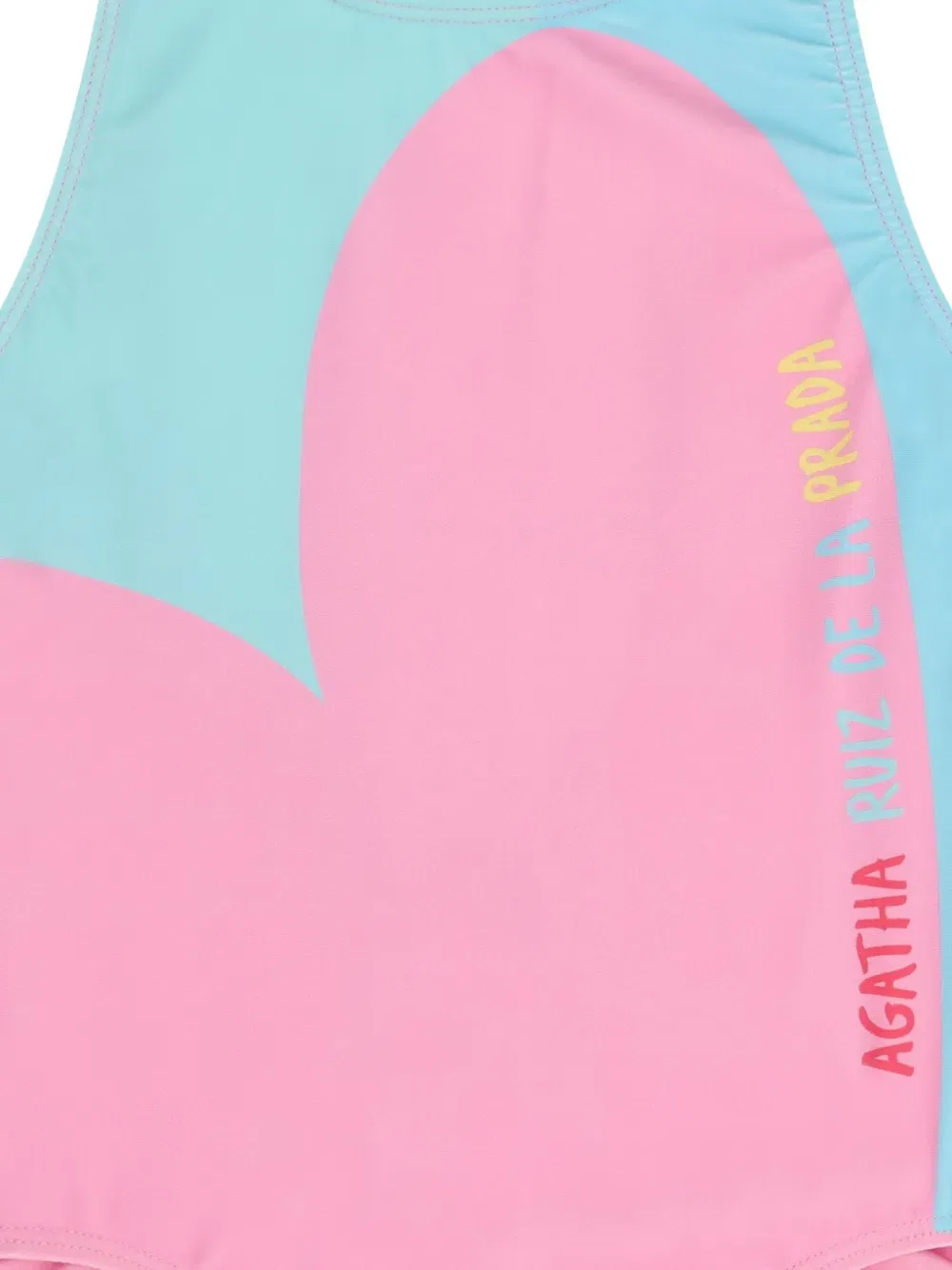 Купальник с цветовыми блоками в форме сердца Agatha Ruiz De La Prada, розовый — фото 3