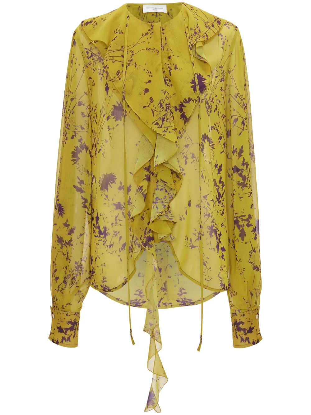 

Блузка Romantic с цветочным принтом VICTORIA BECKHAM, желтый