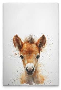 

Картина на холсте A.S. Création Foal цвет weissbraunbeige