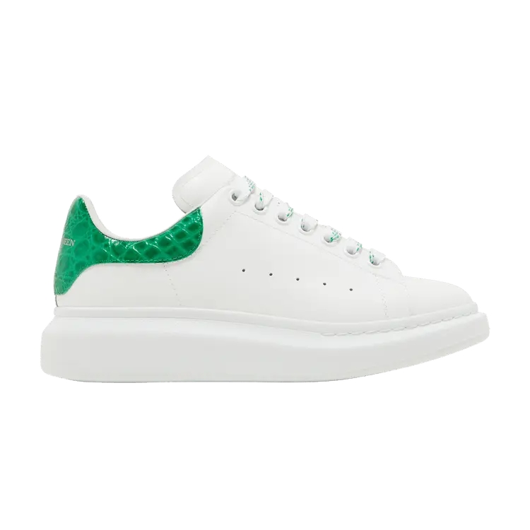 

Кроссовки Alexander McQueen Alexander McQueen Oversized Sneaker 'Chrome Green Crocodile', белый