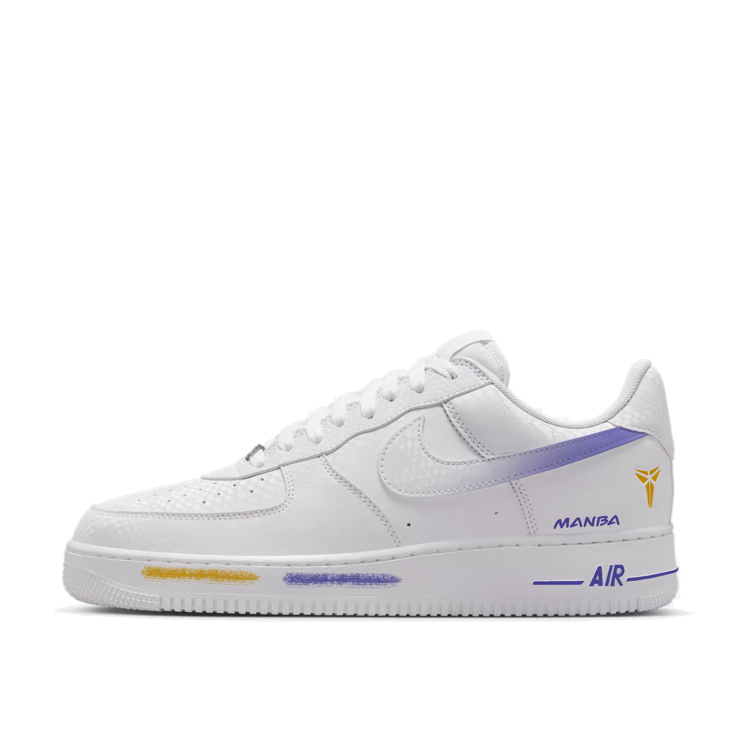 

Nike Кроссовки Air Force 1 Low Kobe Forever White, износостойкие, низкие, для скейтбординга, мужские, белые