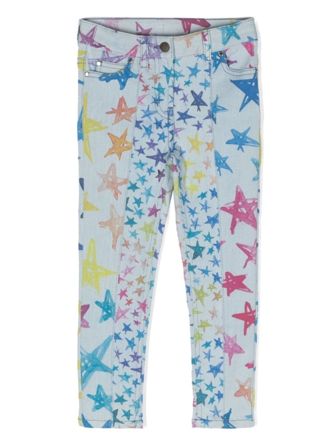 

Stella McCartney Kids прямые джинсы с графичным принтом, синий