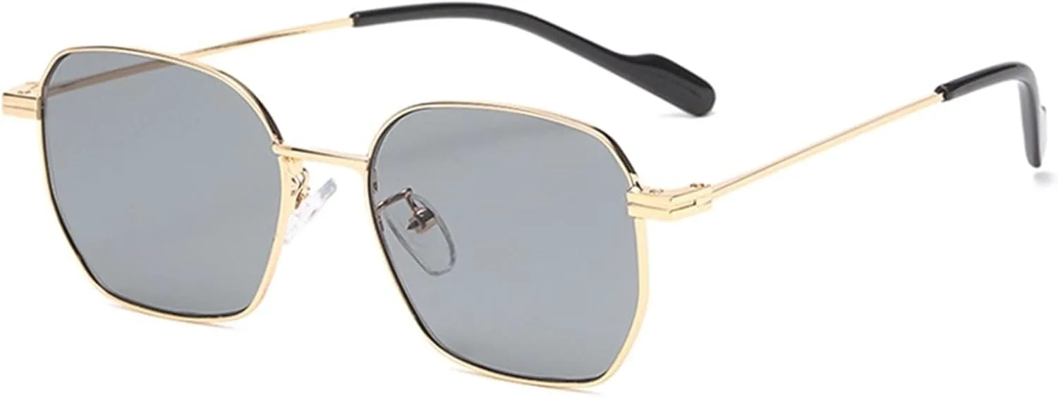 

Солнцезащитные очки XINXIN в металлической оправе для мужчин и женщин, стильные, как у интернет-знаменитостей, для отдыха на природе (цвет: B, размер: средний), B