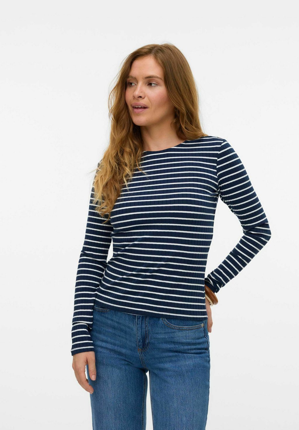 

Топ с длинными рукавами VMSEA Vero Moda, темно-синий