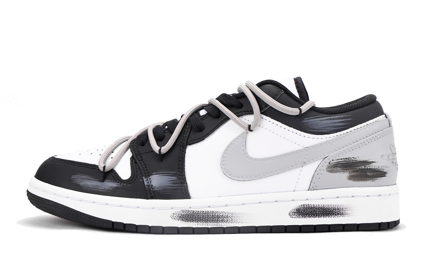 

Кроссовки Air Jordan 1 Vintage Basketball Shoes Men Low-top Dark Gray, черный