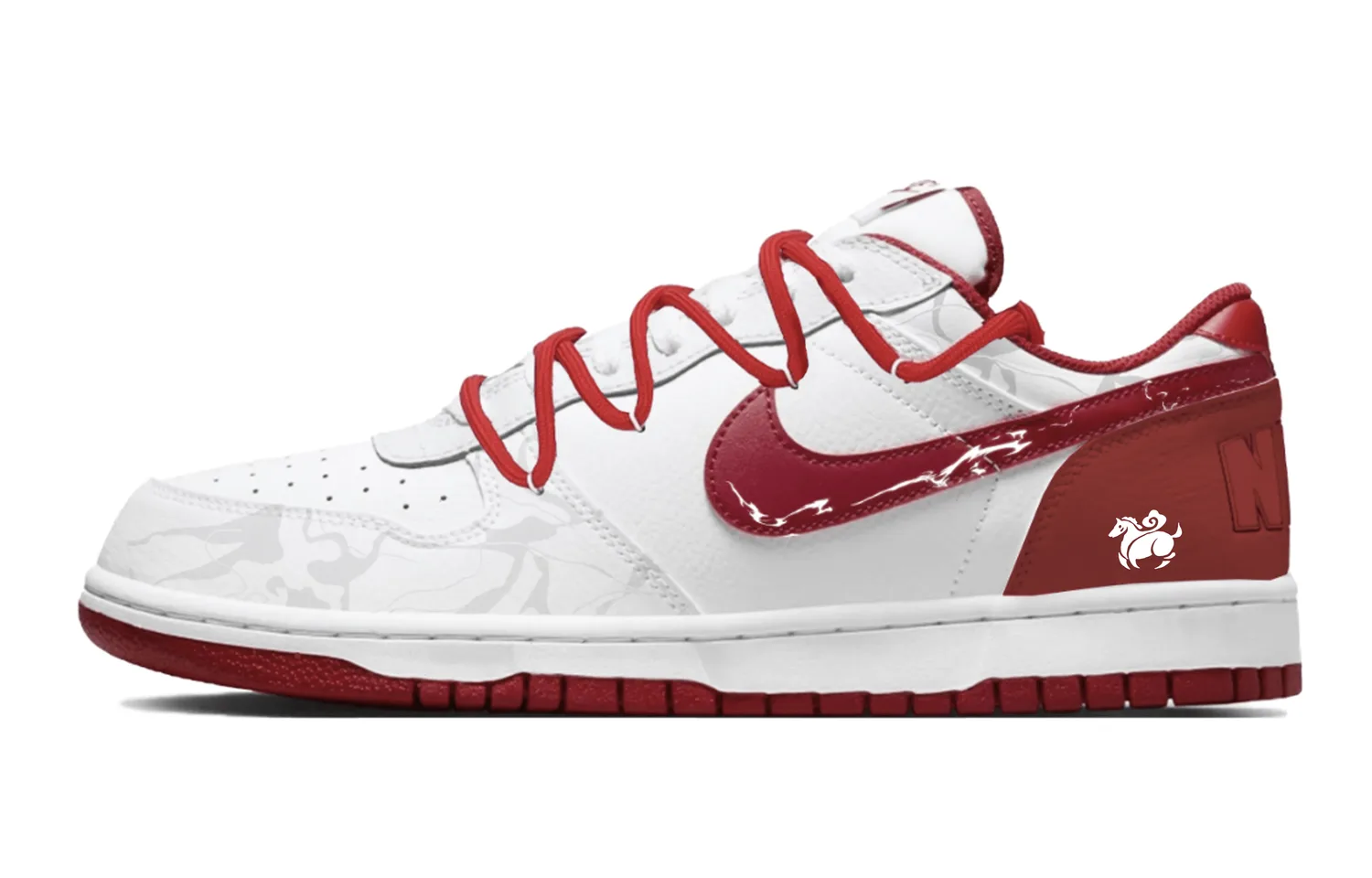 Nike Кроссовки для скейтбординга мужские low top, устойчивые к истиранию, дышащие, красные и белые