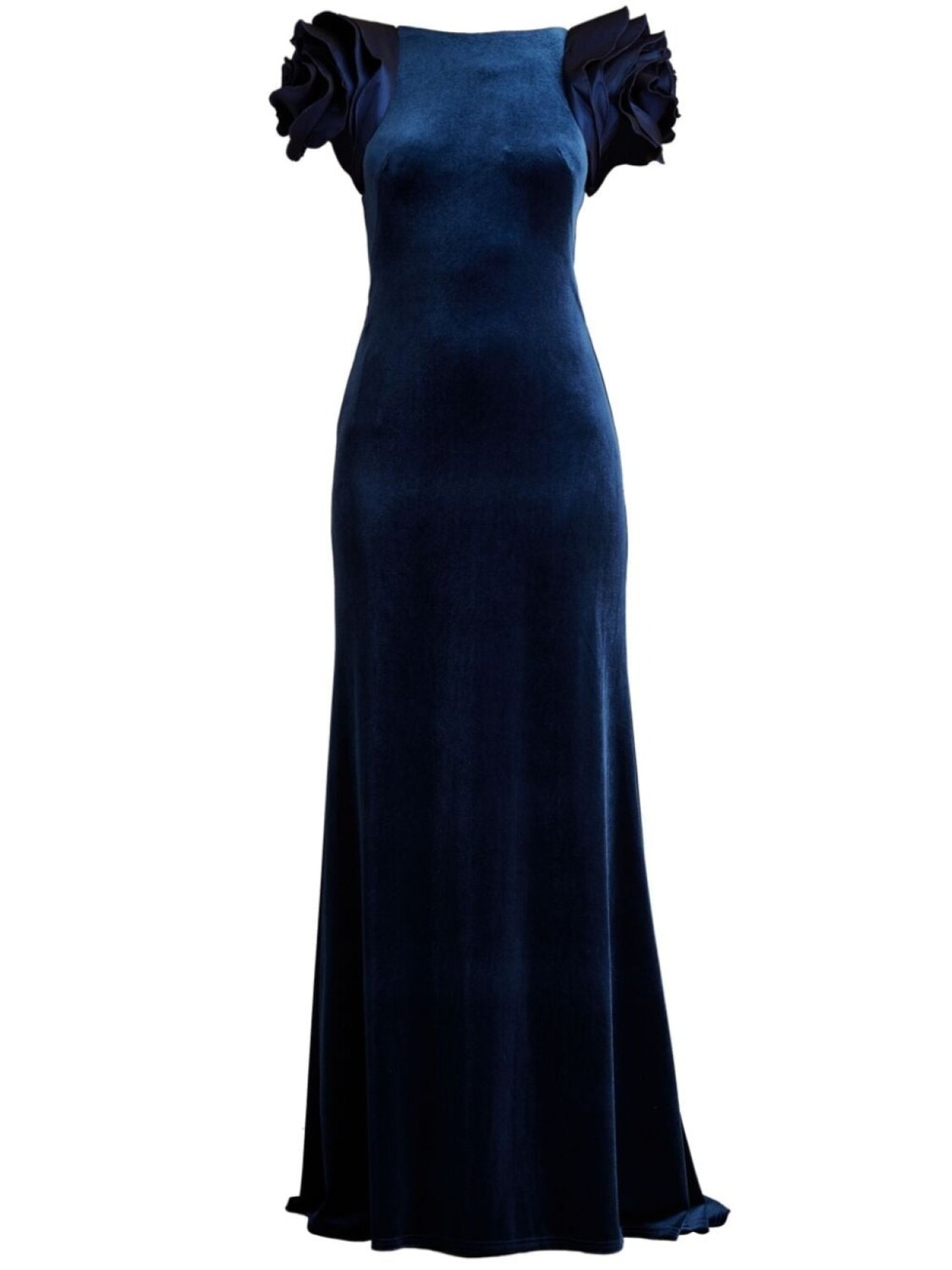 

Бархатное платье Tadashi Shoji Maylee, синий