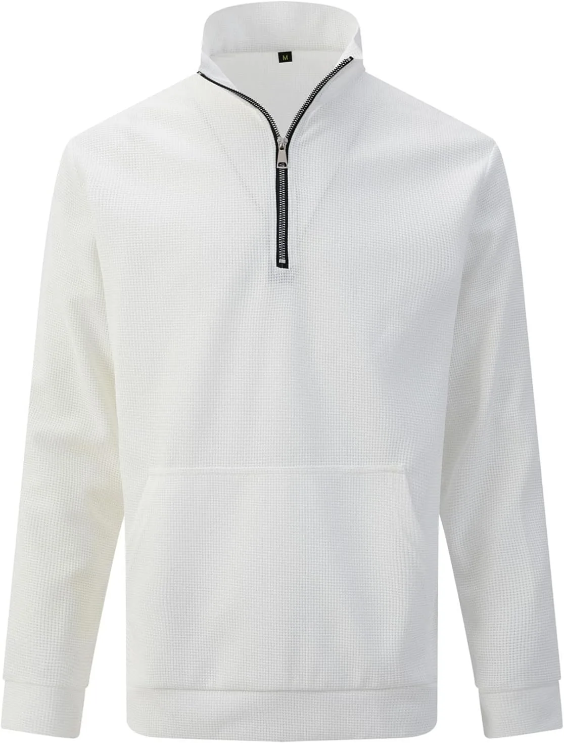 

Мужской свитер с высоким воротником и полумолнией, с карманом